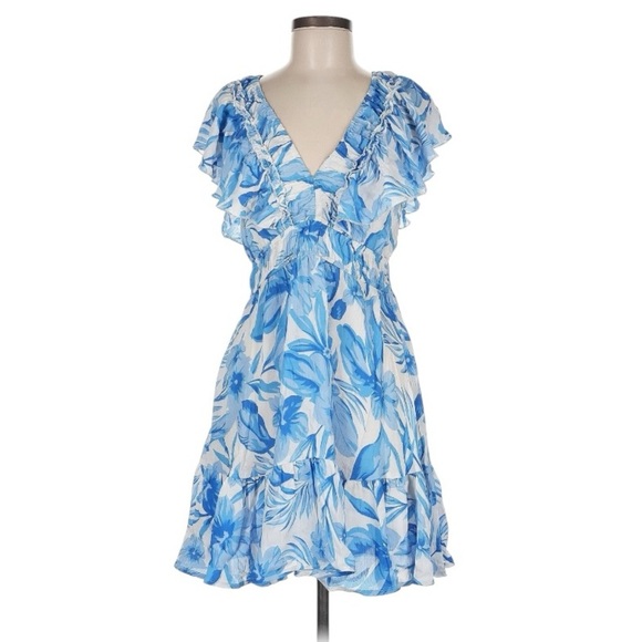 Umgee Blue Floral Mini Dress - Picture 8 of 8